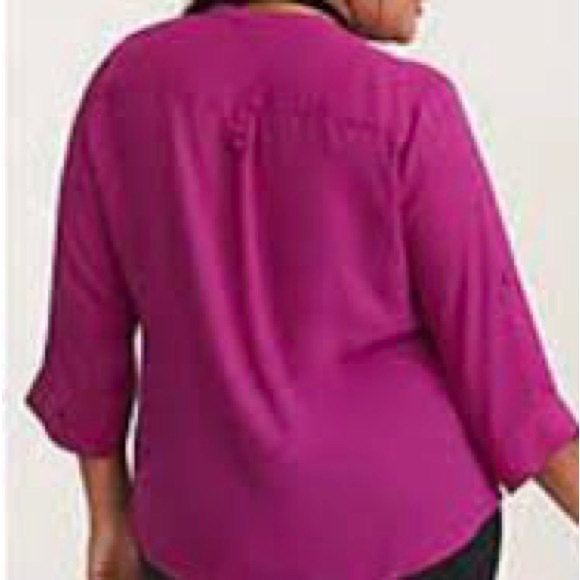Torrid fuchsia 3/4 sleeve Harper size 2 - Picture 2 of 4
